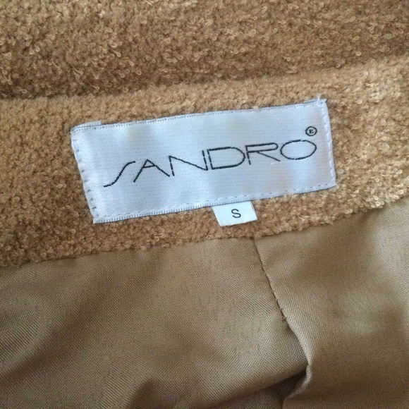 SANDRO Button Up Teddy Bear Jacket Coat - Picture 3 of 5
